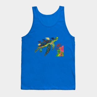 Happy Rainbow Turtle Tank Top